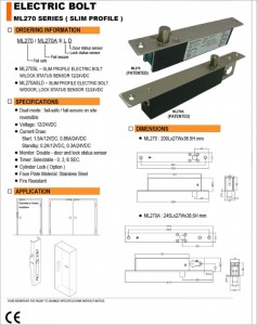 VGSE ML-270通電開型陽極鎖