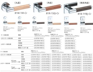 GIKEN 81W,81R,81B木門把手樣式