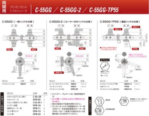 SHIBUTANI C-55GG,C-55GG-2,C-55GG-TP55(雙扇)