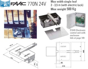 FAAC 770電動開門機-地鉸鍊