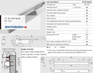 DORMAKABA TS-90滑軌式門弓器