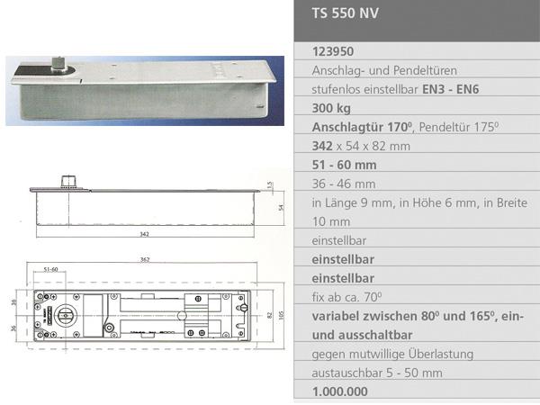 GEZE TS 550 NV 地鉸鏈