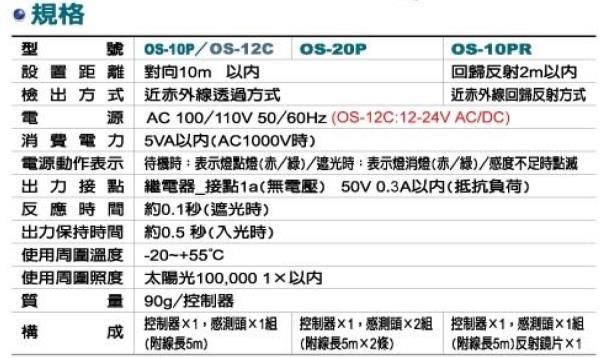 OPTEX OS-10C紅外線感應器