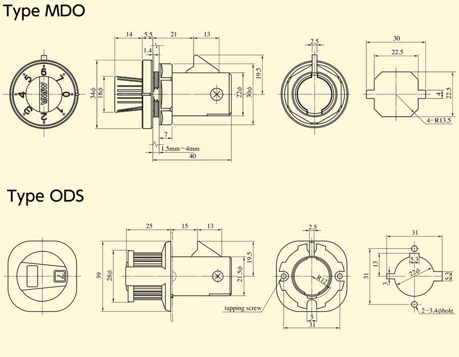 ODS-1,ODS-2,MDO信箱鎖