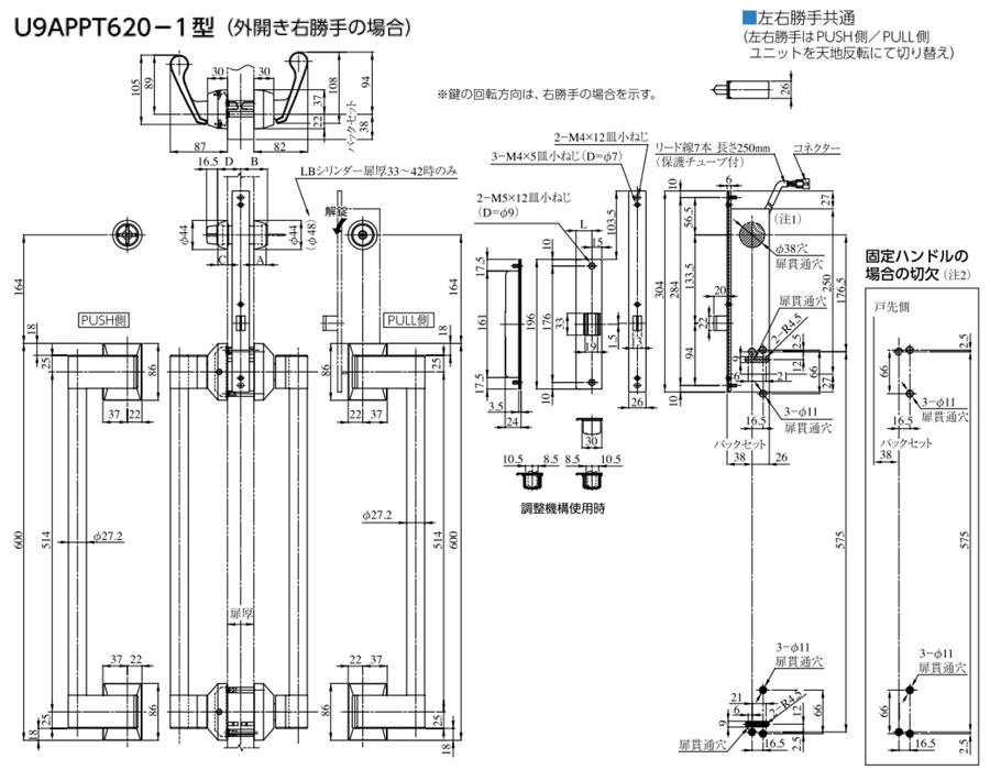 APPT,APPTA, APPR,APPRA 推拉式電鎖