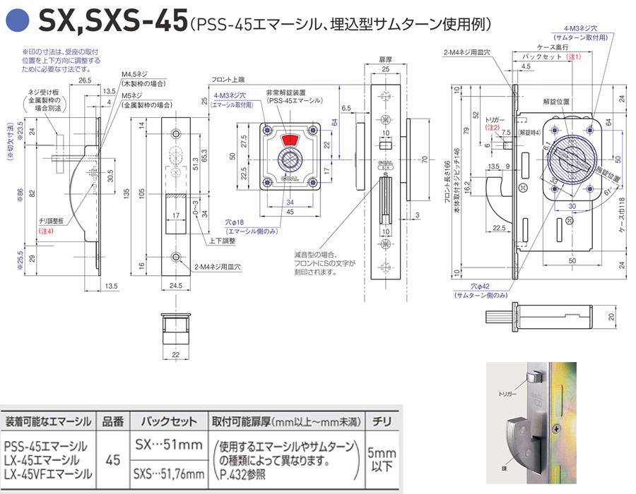 SX、SXS （減音型）シリーズ 勾鎖