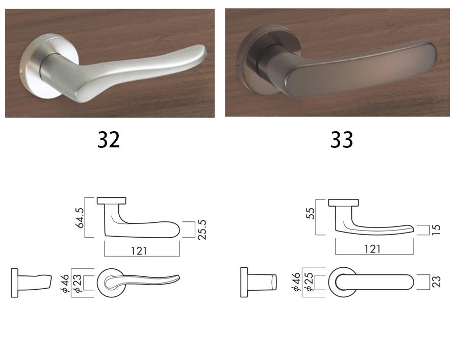 GIKEN 32,33 木門把手樣式