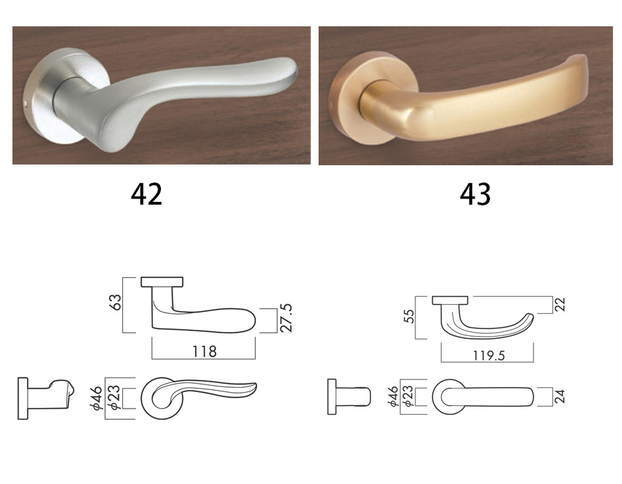 GIKEN 42,43 木門把手樣式