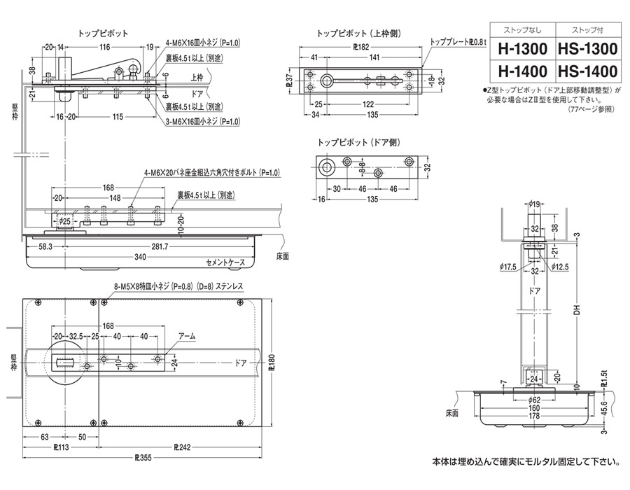 NEW-STAR HS-1300,HS-1400地鉸鍊