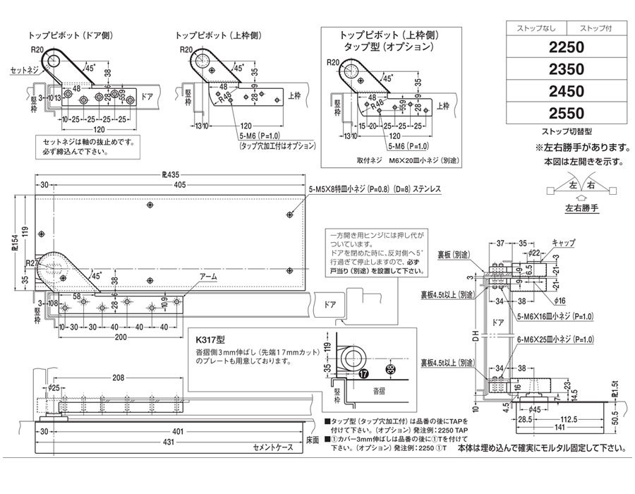 NEW-STAR 2250,2350,2450,2550地鉸鍊