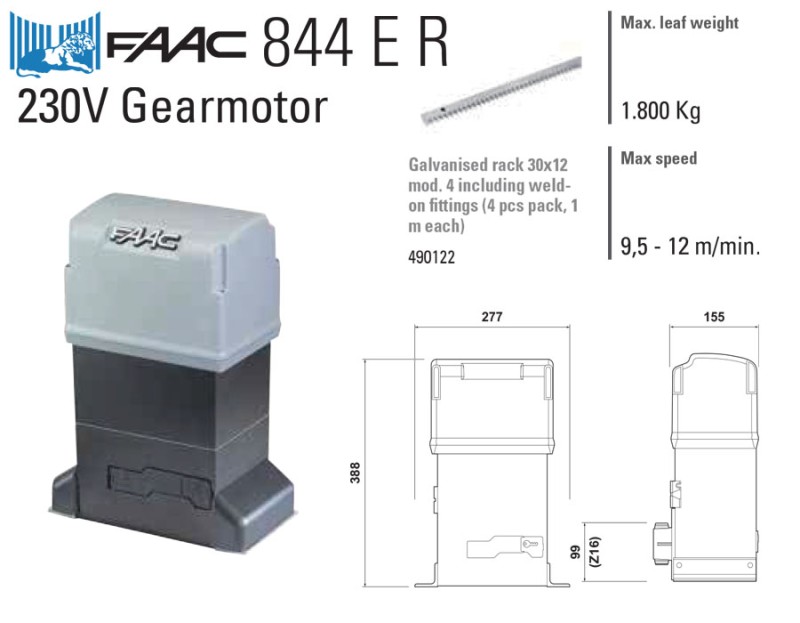 FAAC 844ER電動開門機