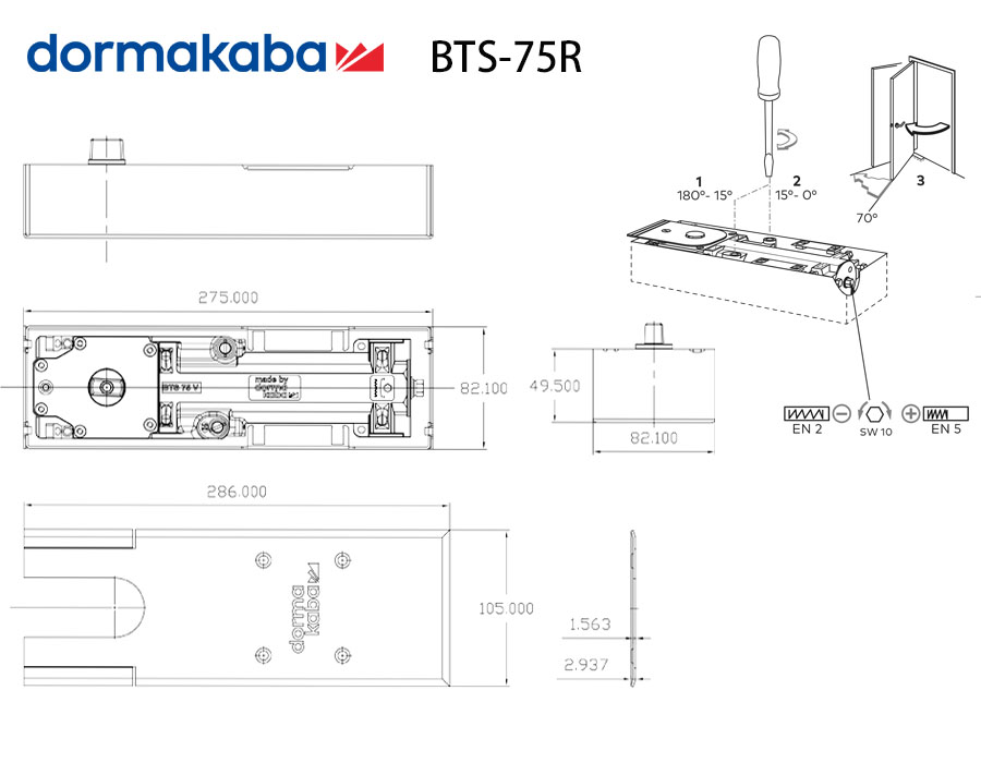 DORMA BTS-75R地鉸鏈