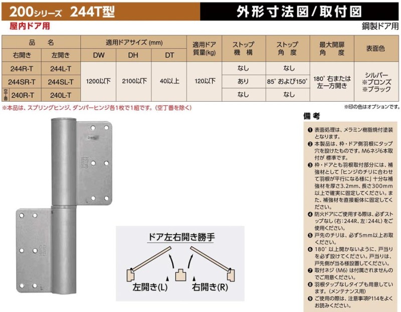 NITTO 244S自動歸位鉸鏈