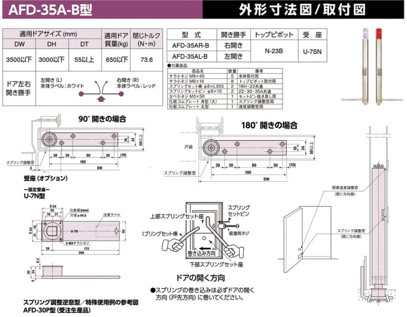 NITTO AFD-35KH-B L型鉸鍊