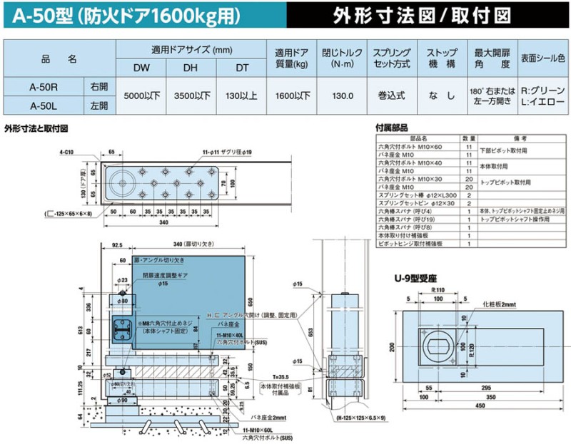 NITTO A-50 L型鉸鍊-1600kg