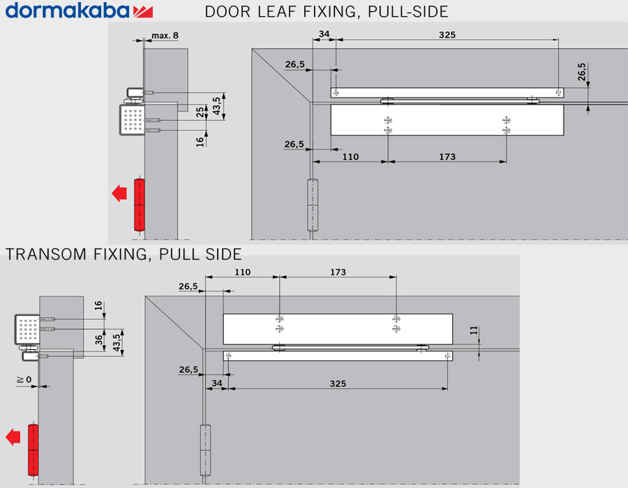 DORMAKABA TS-97滑軌式門弓器